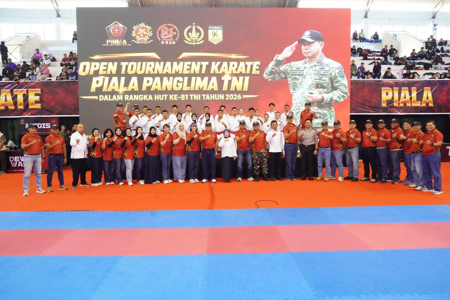 Turnamen Karate Piala Panglima TNI 2026 Dibuka di Malang, Diikuti 3.050 Karateka