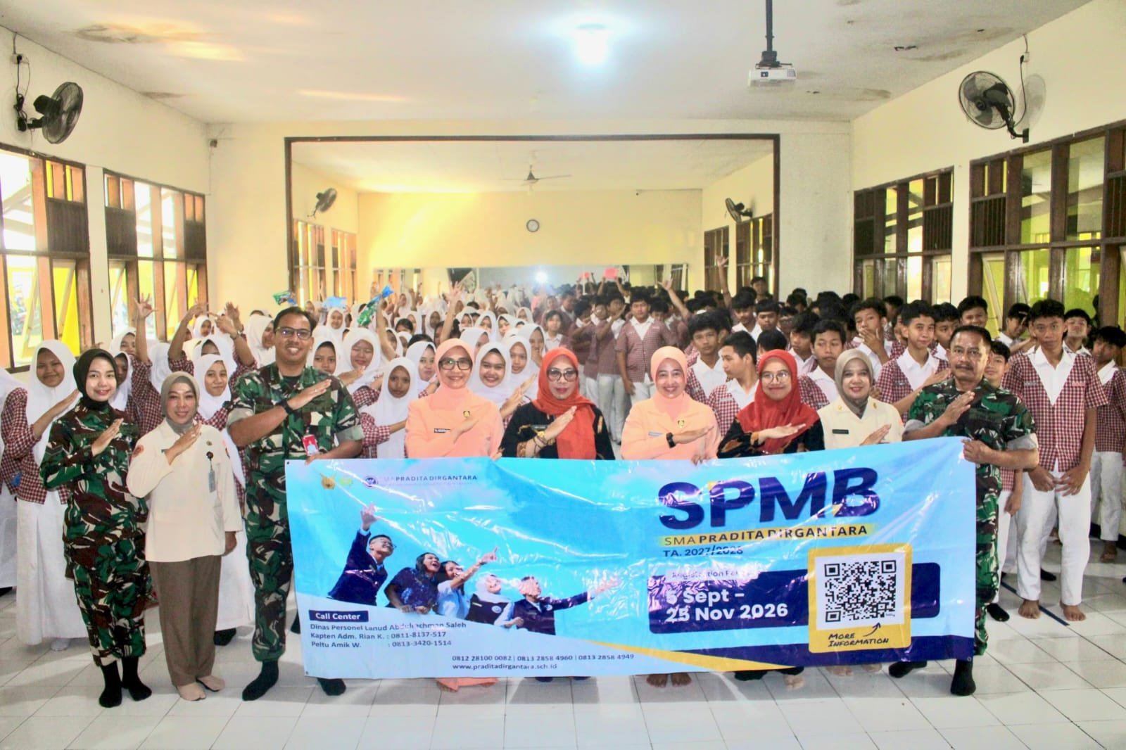 Tim Sosialisasi SPMB SMA Pradita Dirgantara Lanud Abd Saleh Sambangi SMP Negeri 5 Malang