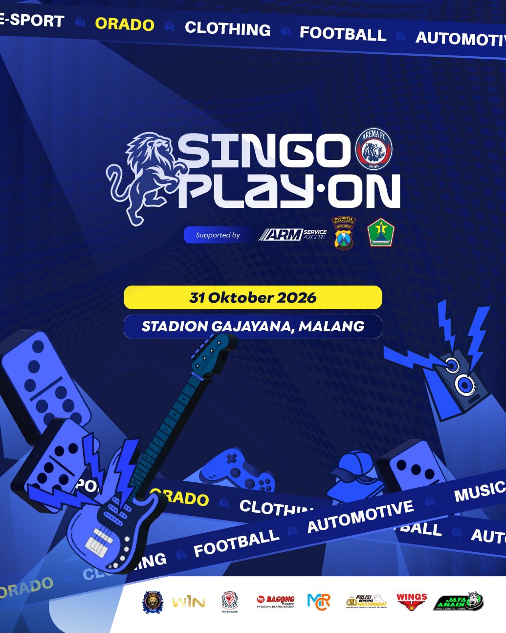Arema FC, Polresta Malang Kota, Pemkot Malang Gelar Singo Play-on